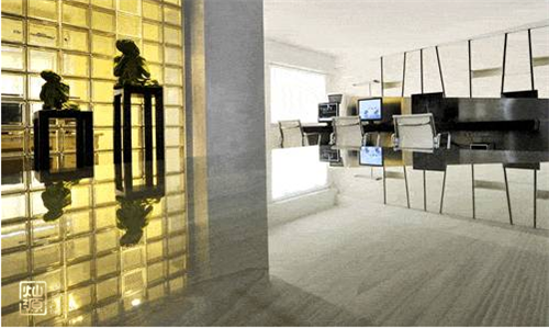 辦公室裝修前臺(tái)圖