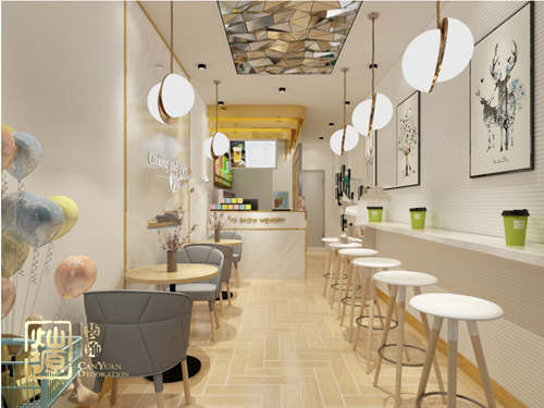 奶茶店裝修設(shè)計效果圖