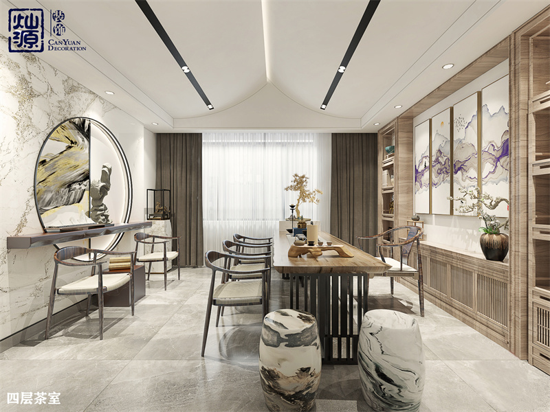 復(fù)式混搭500平辦公室裝修方案，好看還不貴？他們?cè)趺醋龅降?？? title=