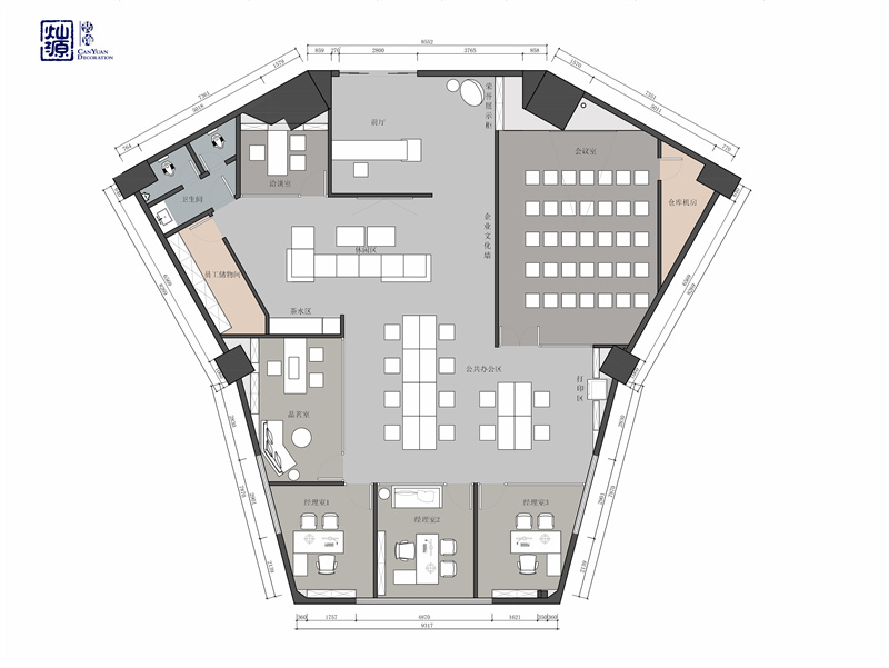 南寧工裝裝修公司&mdash;燦源裝飾設(shè)計平面圖