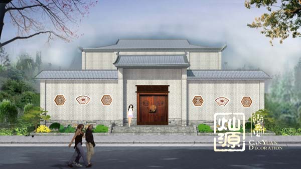 四合院別墅設(shè)計外觀實景圖