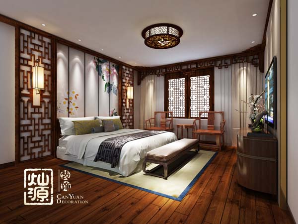 四合院別墅設(shè)計主臥實景圖