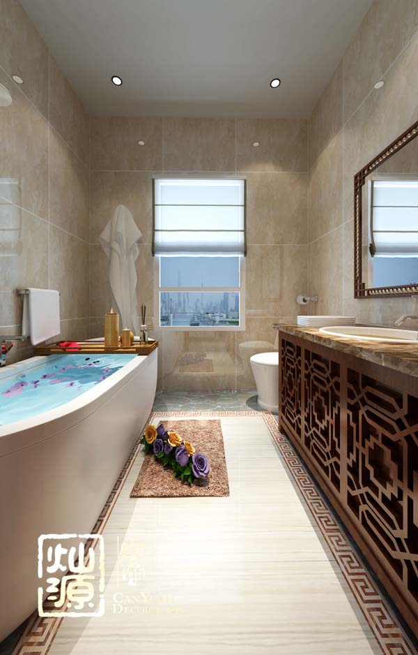 四合院別墅設(shè)計衛(wèi)生間實景圖