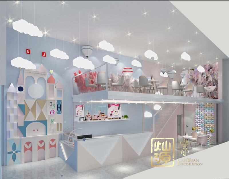 網(wǎng)紅奶茶店設(shè)計裝修